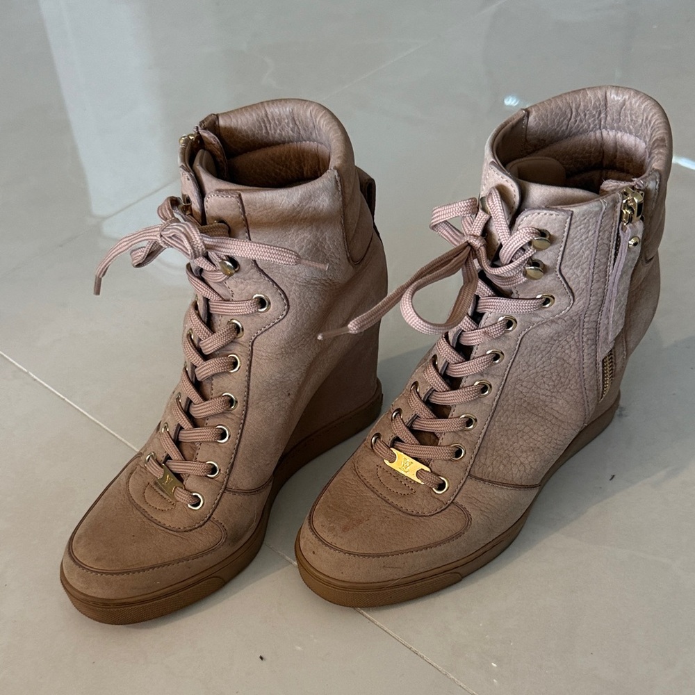 Louis Vuitton Brown High-Top Sneakers
